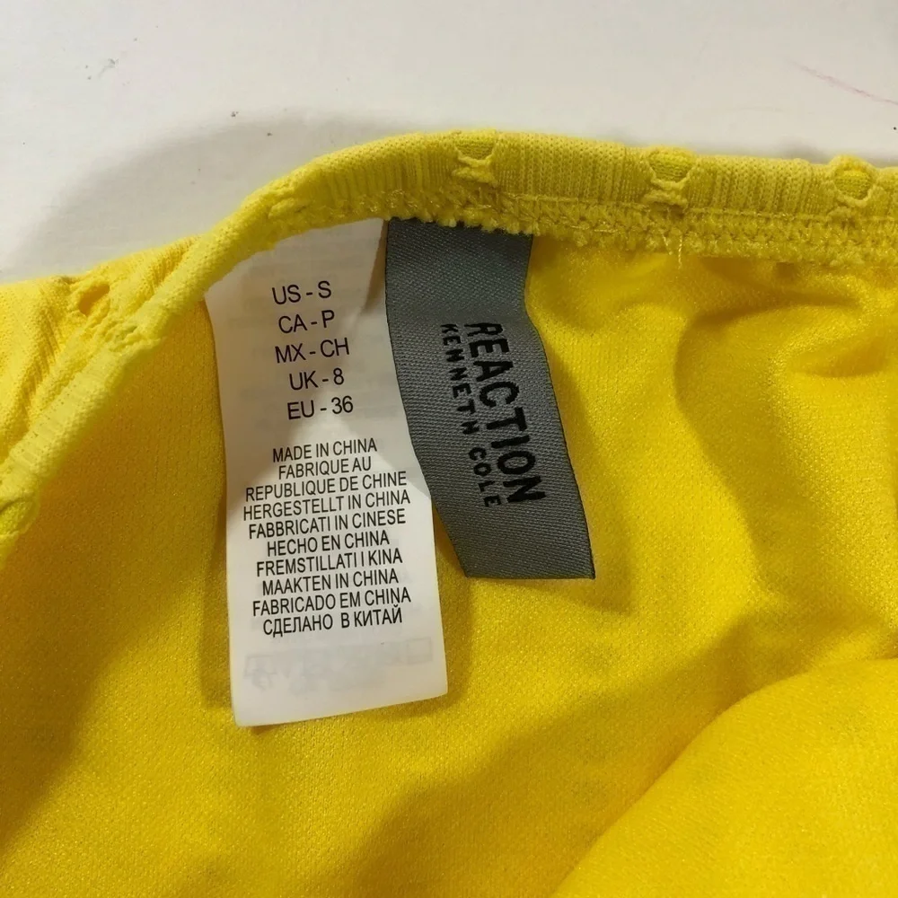 Kenneth Cole Yellow Shore Hipster Bikini Bottom S